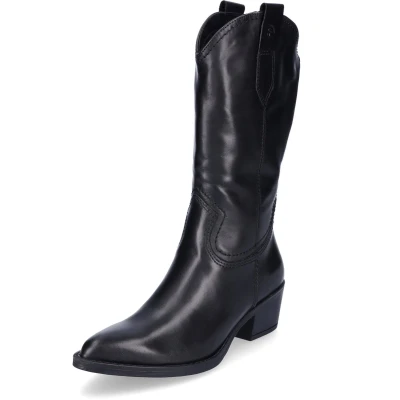 Afbeelding van Tamaris Laarzen, Dames, Maat: 41, Black leather Leer