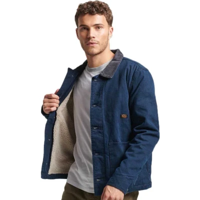 Afbeelding van Superdry Workwear Ranch Lichte jas, Heren, Maat: Large, Darkest navy