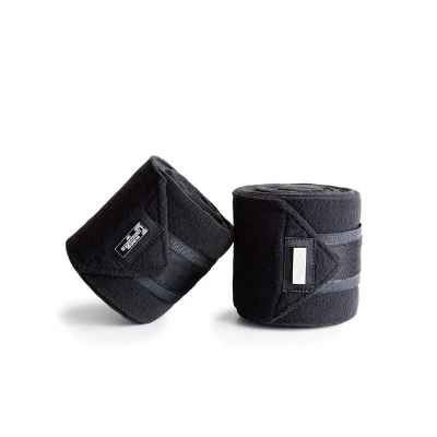 Image de Equestrian Stockholm Black Edition fleece bandages