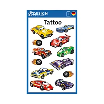 Image de Avery tatouages pour enfants automobiles forme pratique 56685