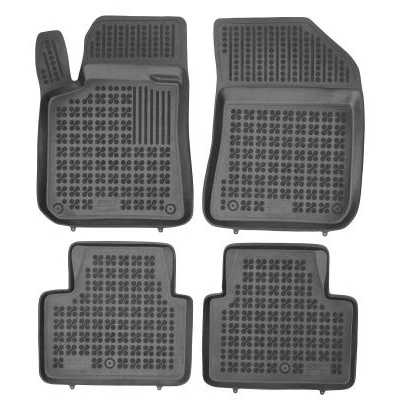 Afbeelding van REZAW PLAST 201312 Vloermatset Rubber voor en achter Zwart