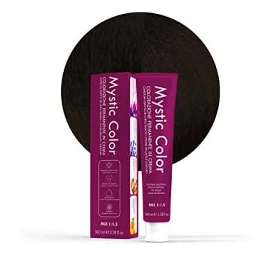 Afbeelding van Capello point Mystic Color Haarverf, permanente kleurcrème met arganolie en calendula, langdurige kleur, intense zwarte kleur 1.0 100 ml