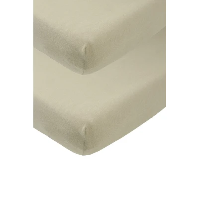Afbeelding van Meyco Hoeslaken Co sleeper Jersey Taupe 2 pack