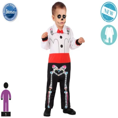 Afbeelding van Kostuums voor Kinderen Multicolour Skelet Maat 12 24 Maanden