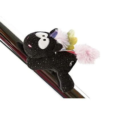 Afbeelding van magneet Unicorn Yin 8 x 12 cm pluche/polyester zwart
