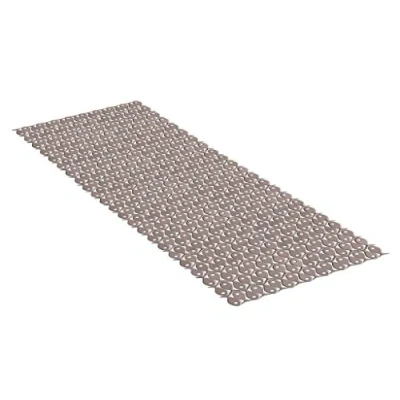 Afbeelding van TATAY Douchemat, antislip, pvc, met zuignappen, schimmel en microbenbestendig, antibacterieel, visdesign, taupe, 97 x 36 cm