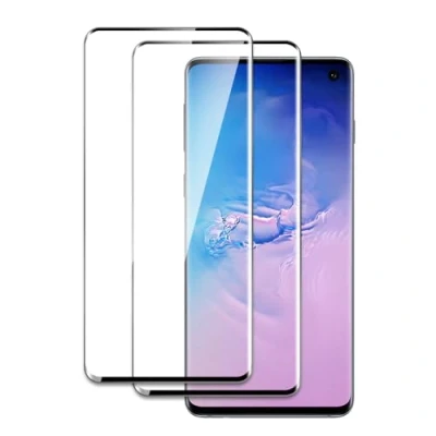 Afbeelding van 2 stuks gehard glasfolie voor Samsung Galaxy S10, 3D gebogen rand met rand, hardheid 9H, schokbestendig, krasbestendig, luchtbelvrij, eenvoudige installatie