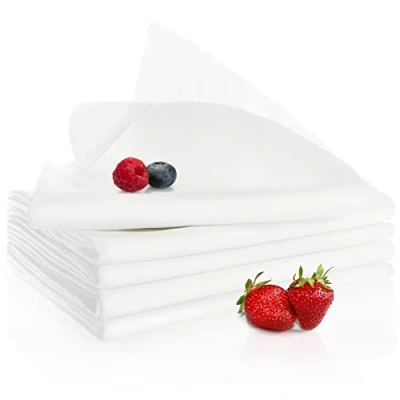 Afbeelding van COM FOUR® 5 x kaasdoek doorgangsdoek en dumplingdoek klassieke fijn geweven doeken in wit (05 stuks wit)