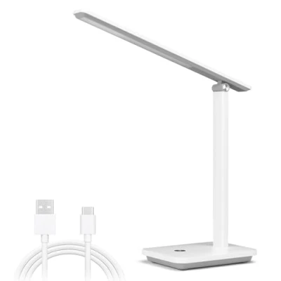 Afbeelding van Aigostar 10O90 Bureaulamp led dimbaar Tafellamp Verstelbaar 3 lichtkleuren Leeslampje voor Boek 5W Wit