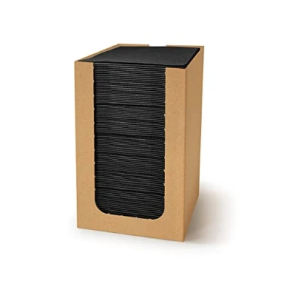 Afbeelding van PAW Airlaid Cocktail Servetten (20 x 20 cm) I 100 stuks Effen Lijkt aan stof Elegante tafeldecoratie HoReCa Gelegenheden zoals bruiloften, feesten Kleur: Zwart