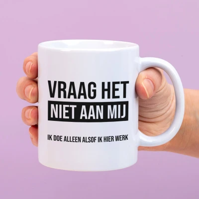 Afbeelding van Mok Vraag het niet aan mij