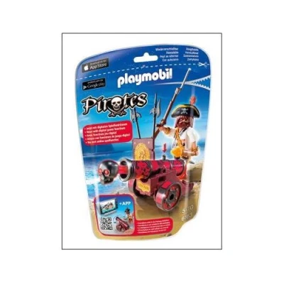 Image de Playmobil Pirates 6163 Pirate avec canon rouge