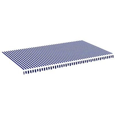 Image de vidaXL Tissu de remplacement pour auvent Bleu et blanc 6x3,5 m311924