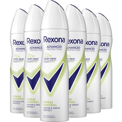 Afbeelding van 6x Rexona Deodorant Spray Advanced Protection Stress Control 150 ml