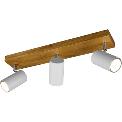 Afbeelding van TRIO MARLEY Spot Wit mat excl. 3x GU10 4,5W Houten element