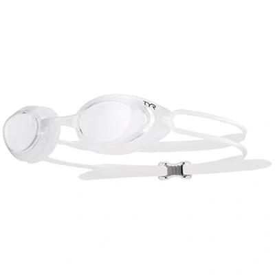 Afbeelding van TYR Blackhawk Racing Unisex zwembril met laag profiel, transparant/transparant, maat M