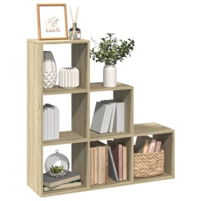 Image de vidaXL Étagère séparatrice de pièce 3 niveaux chêne sonoma 99x29x99 cm857960