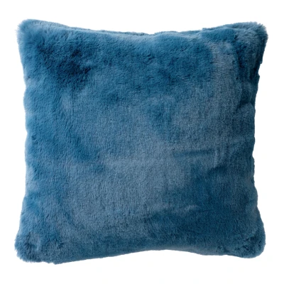 Afbeelding van Dutch Decor ZAYA Sierkussen 45x45 cm bontlook effen kleur Provincial Blue lichtblauw