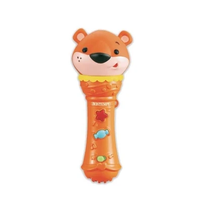 Image de Bontempi microphone avec tête d&#039;animal 18 cm orange