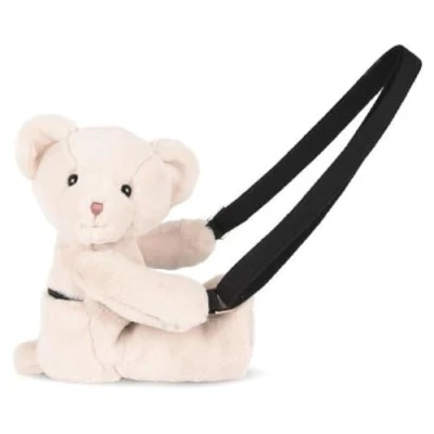 Afbeelding van Handtas Doudou Pluche Beer Ivoor (30cm)