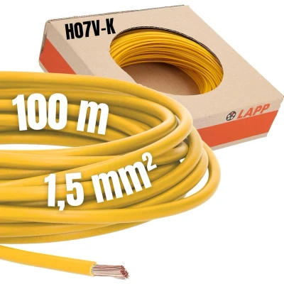 Afbeelding van LAPP 4520111 Draad H07V K 1 x 1.50 mm² Geel 100 m