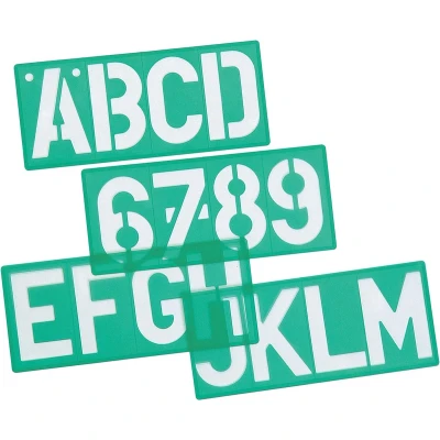 Afbeelding van Lettersjabloon Linex hoofletters/letters/cijfers 100mm