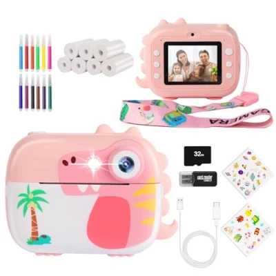 Afbeelding van ARNSSIEN Kids Instant Print Camera Roze