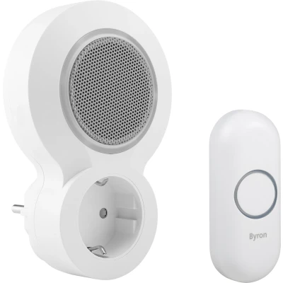 Afbeelding van Byron DBY 23524 draadloze deurbel set met twee ontvangers lichtsignaal