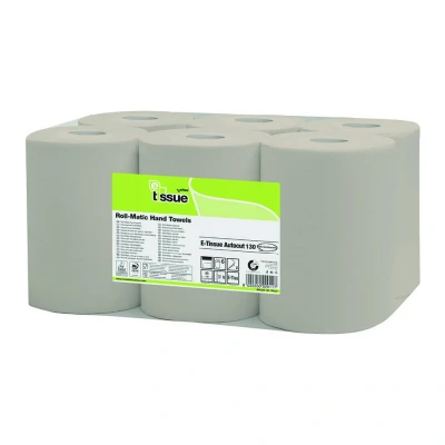 Afbeelding van E Tissue Handdoekrol 2 laags Mini matic 6 x 130 meter