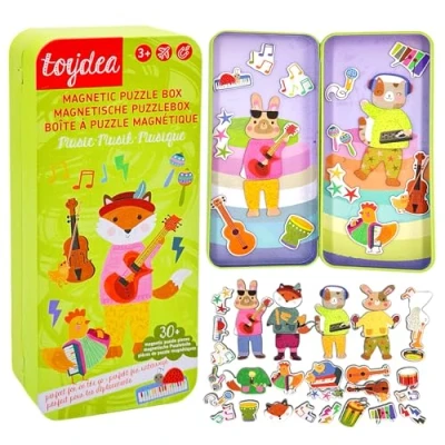 Afbeelding van Toydea Jeu de puzzle magnétique pour fête musicale Favorise la créativité et motricité fine Jouet à partir 3 ans voyage idéal les enfants Parfait