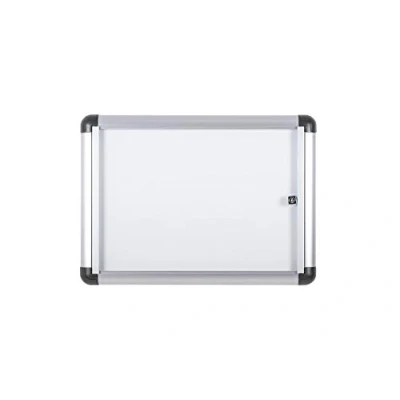 Afbeelding van Bi Office Prikbord Extra omheining, magnetisch oppervlak van gelakt staal, bord met vleugeldeur voor aluminium interieur, afmetingen: 513 x 371 mm 2 A4