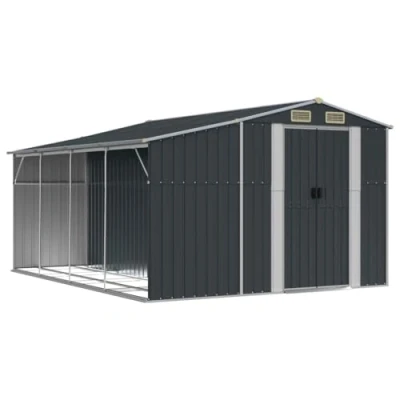 Afbeelding van vidaXL Tuinschuur 277x365,5x179 cm gegalvaniseerd staal antracietkleur