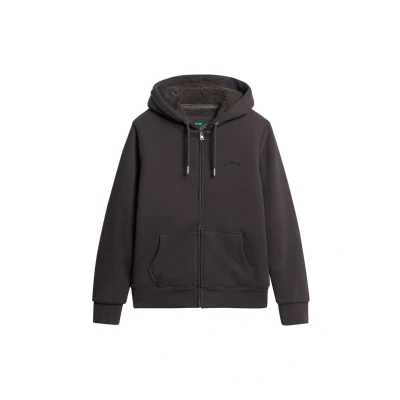 Afbeelding van Superdry Hoodie Sweater met rits, Dames, Maat: 36, Bison black
