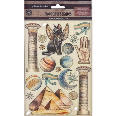 Afbeelding van Stamperia Fortune Colored Wooden Shape A5 (KLSP160)