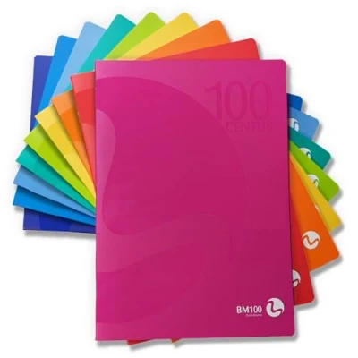 Afbeelding van BM BeMore Centus 0101036 Notitieboek DIN A4 lijn 10 mm geruit 1 cm papier 100 g/m² 9 verschillende kleuren 12 notitieboeken