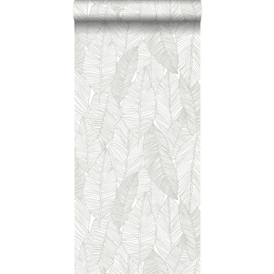 Afbeelding van ESTAhome behang getekende bladeren warm grijs 139009 0,53 x 10,05 m