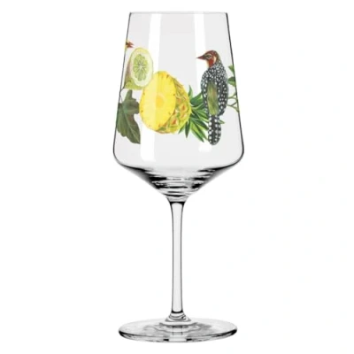 Afbeelding van RITZENHOFF 2931005 aperitiefglas 500 ml zomerdauw serie motief nr. 5 met bloemen en vogel Made in Germany