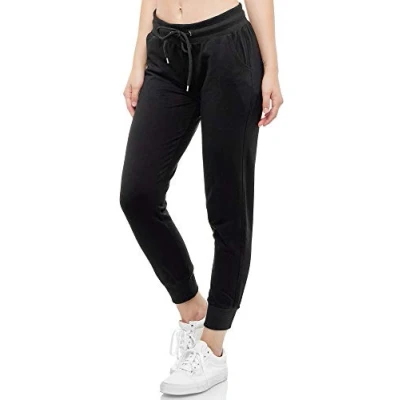 Afbeelding van Smith &amp; Solo joggingbroek voor dames Katoenen Slim fit lange trainingsbroek Fitnessbroek met hoge taille Jogger Modern Running Broek, zwart.