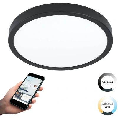 Afbeelding van EGLO connect.z Argolis Z Smart Opbouwlamp Buiten Ø 28,5 cm Zwart/Wit Instelbaar wit licht Dimbaar Zigbee
