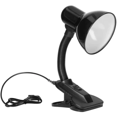 Afbeelding van Virone LATSA Leeslamp E27 met clip 40 W staal en kunststof zwart