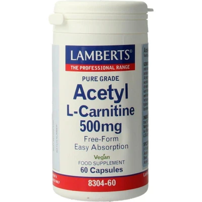 Afbeelding van Lamberts Acetyl l carnitine 500 mg 60 capsules
