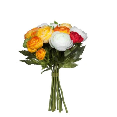 Afbeelding van Mica Decorations Ranonkel Boeket H22 Ø19 cm Oranje
