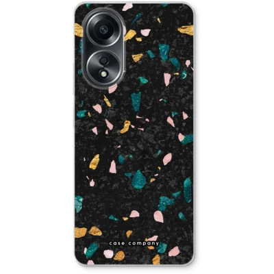 Afbeelding van Case Company® hoesje geschikt voor Oppo A58 4G Terrazzo N10 Soft Cover Telefoonhoesje Bescherming aan alle Kanten en Schermrand