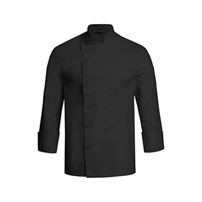 Afbeelding van GREIFF Gastro Moda 5580 Basic Koksjas voor heren, regular fit, zwart.