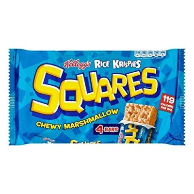 Afbeelding van Kellogg Rijst Krispies De Kauw Marshmallow Vierkanten (4 x 28 G)