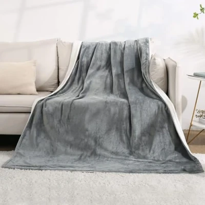 Afbeelding van Elektrische deken voor bed met automatische uitschakeling, oververhittingsbeveiliging, 6 uur, 4 temperatuurniveaus, wasbaar, 180 x 130 cm