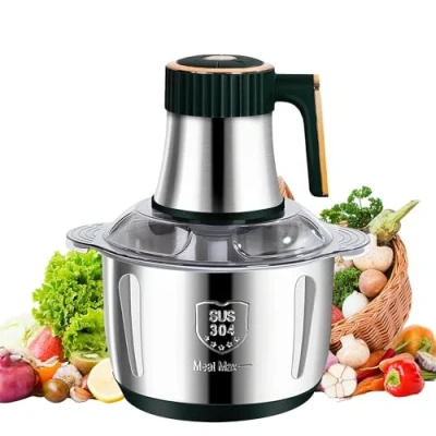 Afbeelding van Hachoir électrique, Mini à Viande Electrique 5L avec 6 lames, mixeur électrique de 500 watts 5 niveaux vitesse pour Viande, Légumes, les aliments bébés et Fruits (Vert)