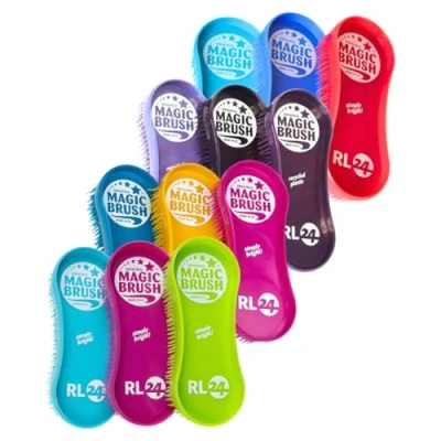 Afbeelding van RL24 Set van 3 MagicBrush borstels Hoefschraper voor paarden Verwijdert hardnekkig vuil Gekleurde borstel vachtwisseling Reinigt de straal hoeven Paardenaccessoires