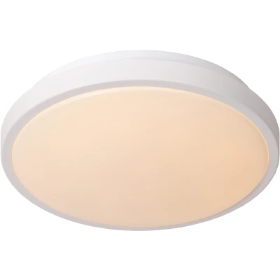 Afbeelding van Lucide DASHER Plafonnière Badkamer Ø 29,3 cm LED 1x12W 2700K IP44 Wit