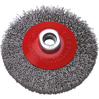 Afbeelding van Wolfcraft Kegelborstel staal 100mm M14 gegolfd